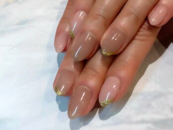 ルームヘアネイル 曙橋店(Room hair nail)/シアーブラウン×ピンク