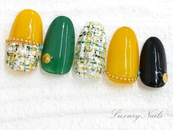 ラグジュアリーネイルズ オオミヤ(Luxury Nails Omiya)/個性派*ツイードネイル