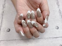 ネイル ビューティーマジック 葛西本店/フラッシュxフレンチネイル