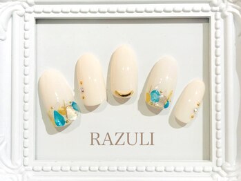 ネイルアンドジュエリーラズリ(Nail＆Jewelry RAZULI)/大人クラッシュシェルネイル