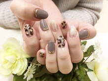 プルミエ ネイル(Premier Nail)/お持ち込み☆ぷっくりヒョウ柄