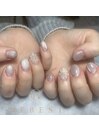 マグネット×フラワーネイル