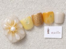 アイネイルズ 三宮店(I nails)/ひまわりイエロー￥8500