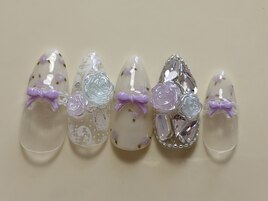 レース埋め尽くしリボン¥10480