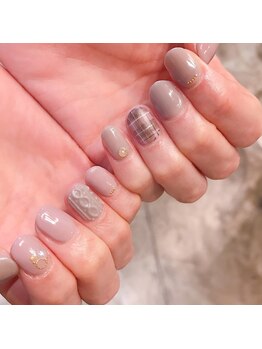 アティックネイルアトリエ(attic nail atelier)/冬に人気のニット＆チェック★