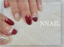 エヌ ネイル(N NAIL)/パールでリボン