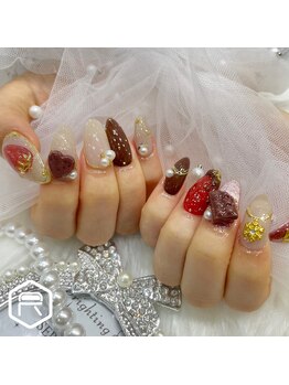 レディスペネイル ノウラ 名駅店(Redispe nail NouRa)/バレンタインネイル