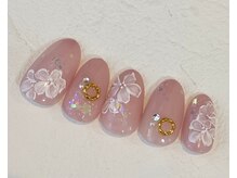 ラヴィネイル(La Vie Nail)/定額ネイル/花/コサージュネイル