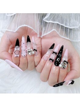 ティアラネイル(TIARA NAIL)の写真/【自店オフ無料☆】予約殺到のやり放題は10本時間無制限&パーツ付放題でジェル¥9000/スカルプ¥13000！