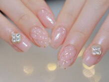 幻之花ネイル/マオジェル　キルティングネイル