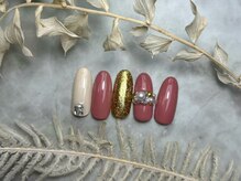 ブリスフルハピネス(Blissful happiness)/定額ネイル（simple）秋冬ver.