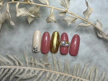 ブリスフルハピネス(Blissful happiness)/定額ネイル(simple)秋冬ver.