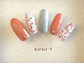 冬色　ツイードネイル