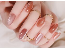 秋カラーマグネットネイル