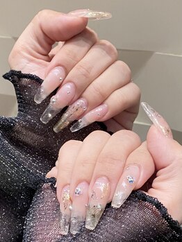 ジュウェル 宜野湾店(Nail Salon Jewel)の写真/ジェル素材チップで自爪にも優しく、短い施術時間での長さ出しが可能◎高技術サロン☆是非お越しください♪