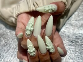 クロムハーツ風パーツネイル