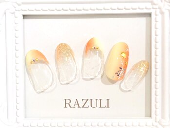 ネイルアンドジュエリーラズリ(Nail＆Jewelry RAZULI)/縦グラデ☆ホヌ