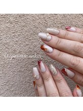 ルート12/帯のような和装ネイル