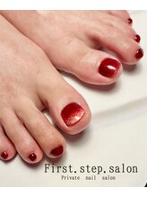 ファーストステップサロン(First.step.salon)/赤マグネットネイル