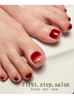 ファーストステップサロン(First.step.salon)/赤マグネットネイル
