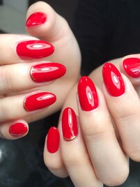 やっぱり赤が好きネイル
