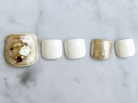 ニュアンスホワイトネイル