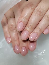 ワンカラー+ラメライン