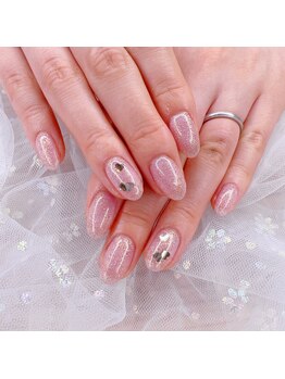 フローラ(flora)の写真/オフィスにも◎上品ちゅるん系ネイル！フィルインで自爪を大切に☆