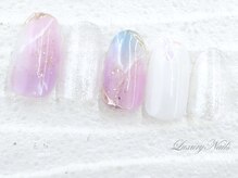 ラグジュアリーネイルズ アカバネ(Luxury Nails Akabane)/うるうる*天然石風デザイン