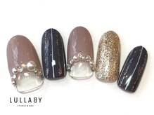 ララバイ 三軒茶屋店(LULLABY)/ネイビーストライプネイル