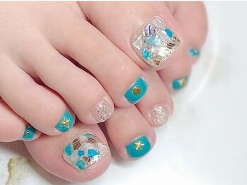 ネイルサロン アルファガーデン 町田本店(α garden)/フット2本アート●オフ込み2h