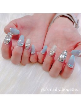 ユーズネイル シュエット(yu’s nail Chouette)/水色ワンホンネイル