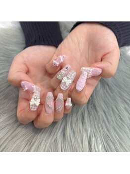 ポミーネイル 池袋店(pomynail)/ハートキルティングネイル