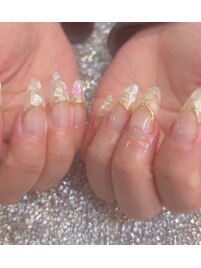 クリアベースに埋め込みオーロラ