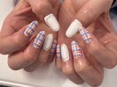 春オススメ☆チェックネイル