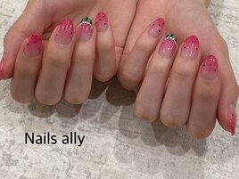 スイカ×フルーツネイル×夏