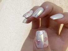アイネイルズ 天神今泉店(I-nails)/【sana.i】ミラーハートネイル