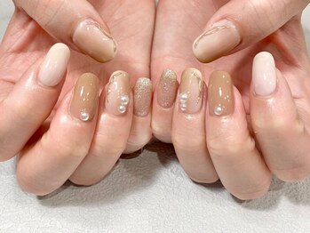 ボンネイル(Bon nail)の写真/お手頃価格でネイルを楽しめる&嬉しいパラジェル込◎【オフィス系シンプルネイル¥4800】ご新規様オフ無料◎