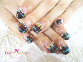 【冬】チェックネイル