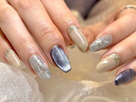 ニュアンス大理石ネイル