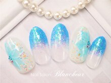 ネイルサロン ブランシュール(Nail Salon Blancheur)/お花のラメグラネイル