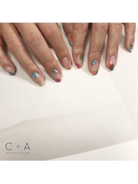 カラフル×ラインアート