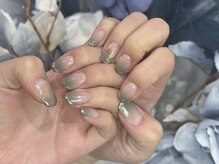 ミヨン(Miyon)/グラデーション×ミラーフレンチ