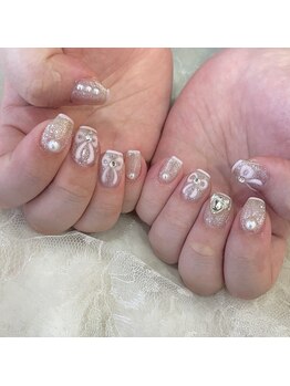 グラマラス アンジェアイ 荻窪店(glamourous ange eye)/リボンネイル♪新規¥9900