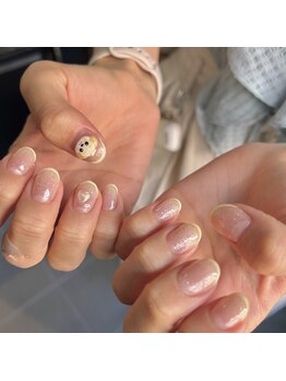 エムスラッシュ ネイル たまプラーザ(M.SLASH)/愛犬レモンイエローネイル!