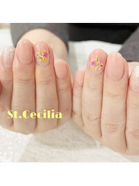 ドライフラワーネイル