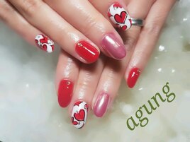Happy Valentine ネイル