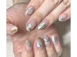 水彩ニュアンスうるツヤネイル