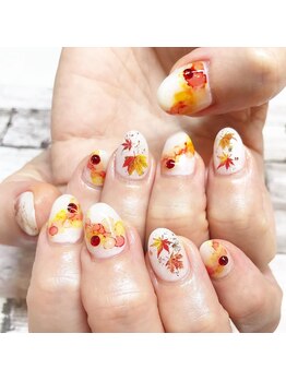 ネイルージュ 梅ヶ丘店(Nailouge)/紅葉ネイル☆