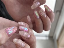 エル(alle.)/ピンクオーロラネイル♪